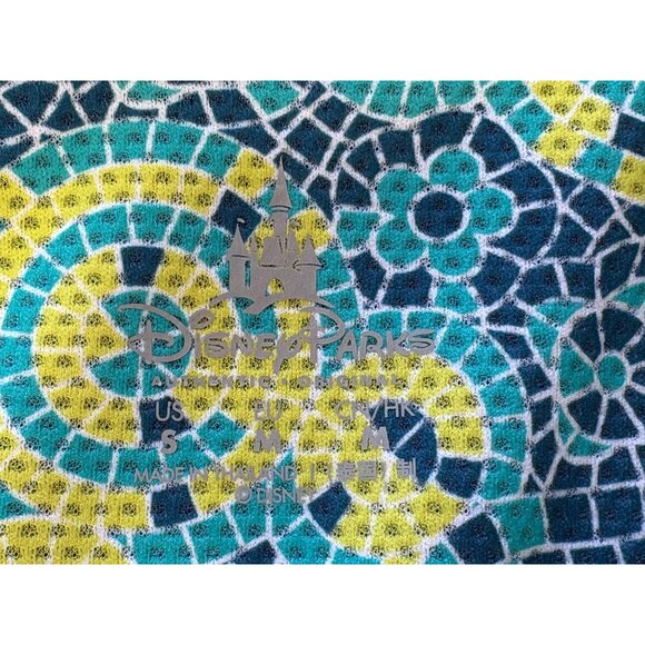 DISNEY PARKS MICKEY MOUSE MOSAIC BLUE HOODED FULL ZIP VEST WOMENS SIZE SMALL ZIP - Picture 7 of 9